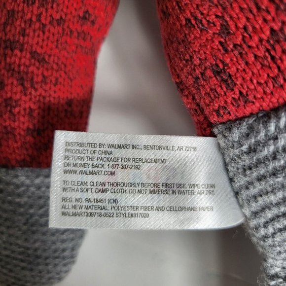 Spark Create Imagine Knit Owl Plush Christmas My First Winter Rattle Crinkle 18" - Picture 9 of 15